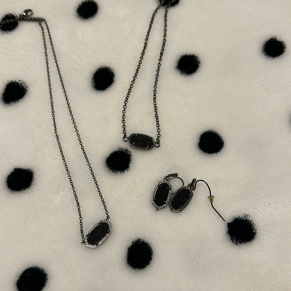 Kendra Scott Gunmetal Jewelry Set